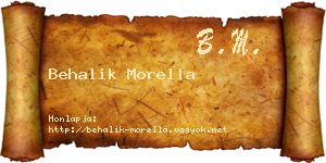 Behalik Morella névjegykártya